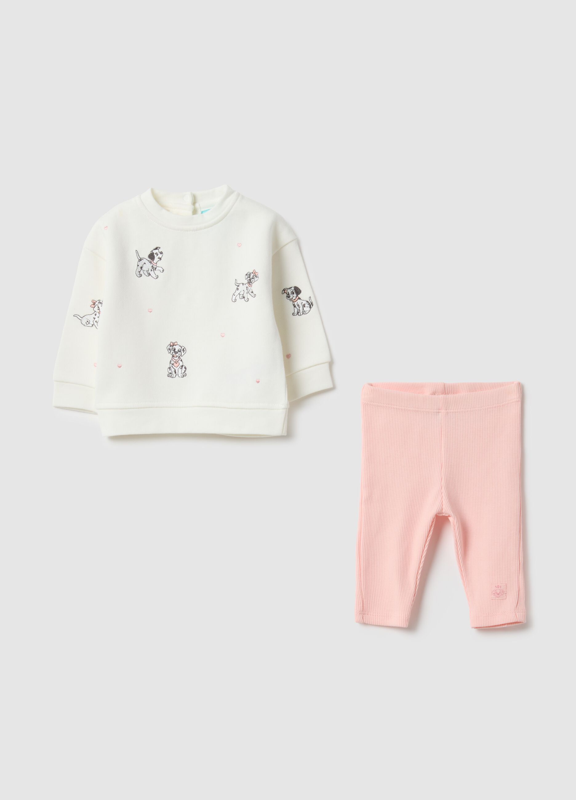 Multicolour baby girl's pure cotton tracksuit set with print