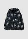 Black waterproof girls' jacket with hood_0