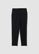 Black stretch viscose slim-fit chino trousers_4