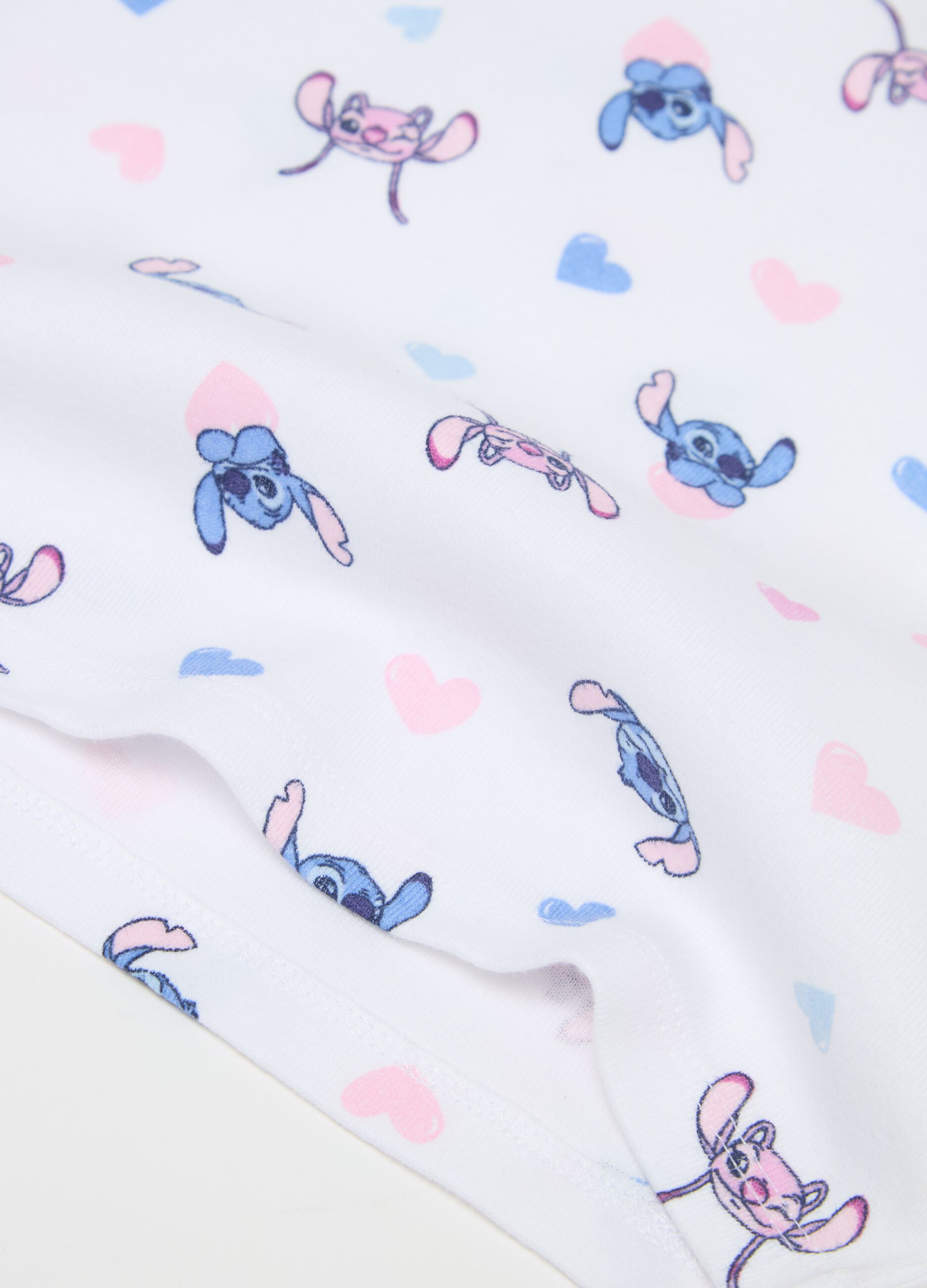 Bipack canotte con fiocchetto stampa Angie & Stitch