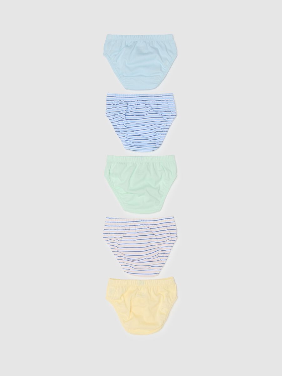 Multipack of multicoloured pure cotton regular fit panties for newborns_1