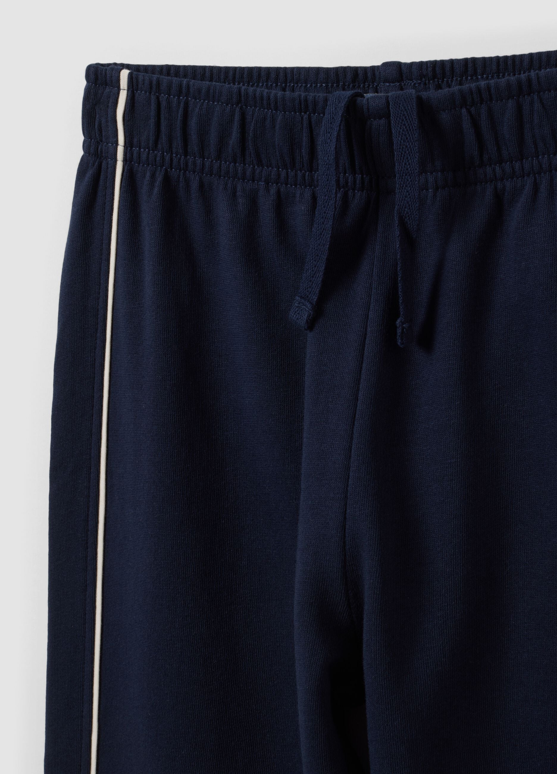 Pantaloni jogger blu in puro cotone organico comfort fit per bambino