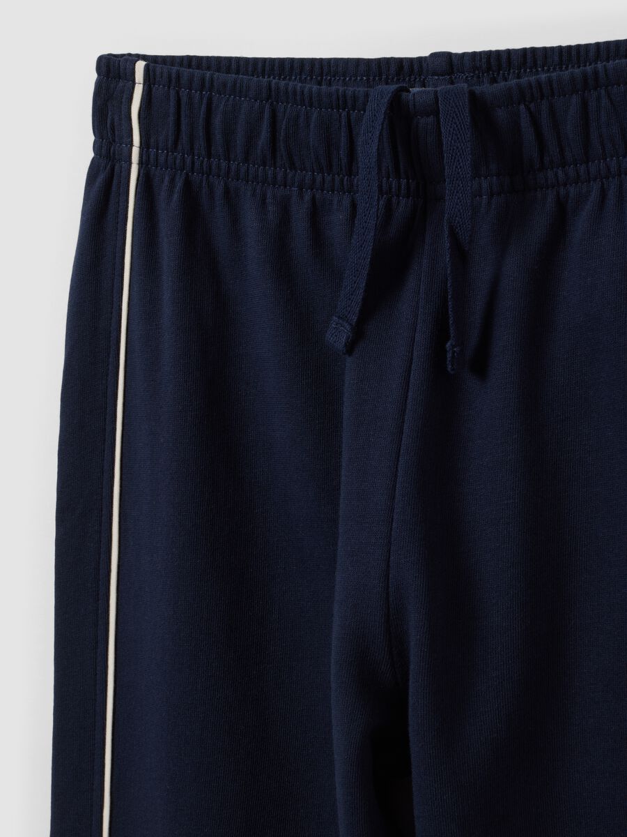 Pantaloni jogger blu in puro cotone organico comfort fit per bambino_2