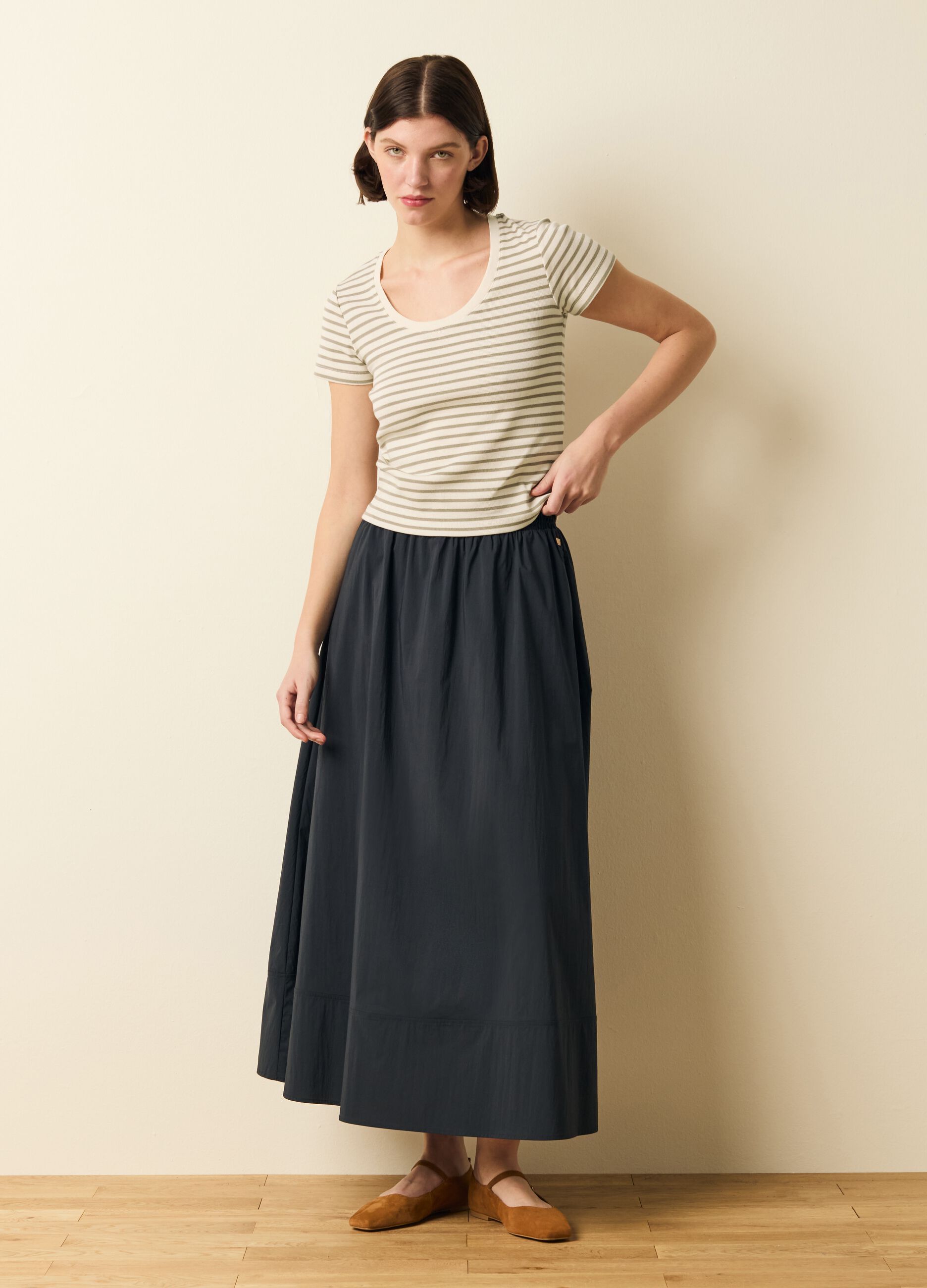 Striped cotton T-shirt