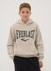Beige cotton-blend hoodie with logo for boys_0