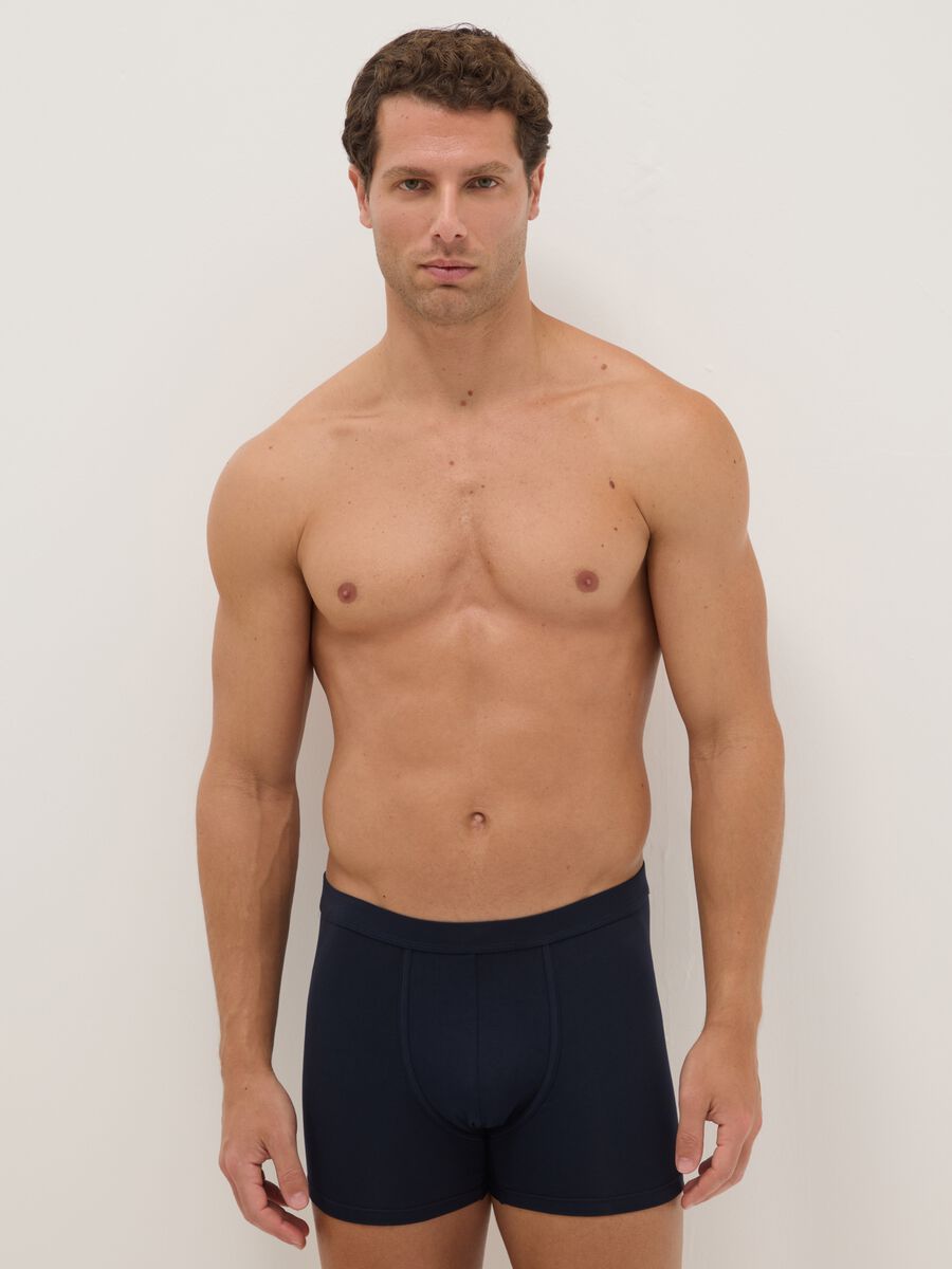 Two-pack blue boxer shorts in stretchy cotton regular fit_0