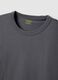 T-shirt girocollo in puro cotone grigio relaxed fit_5