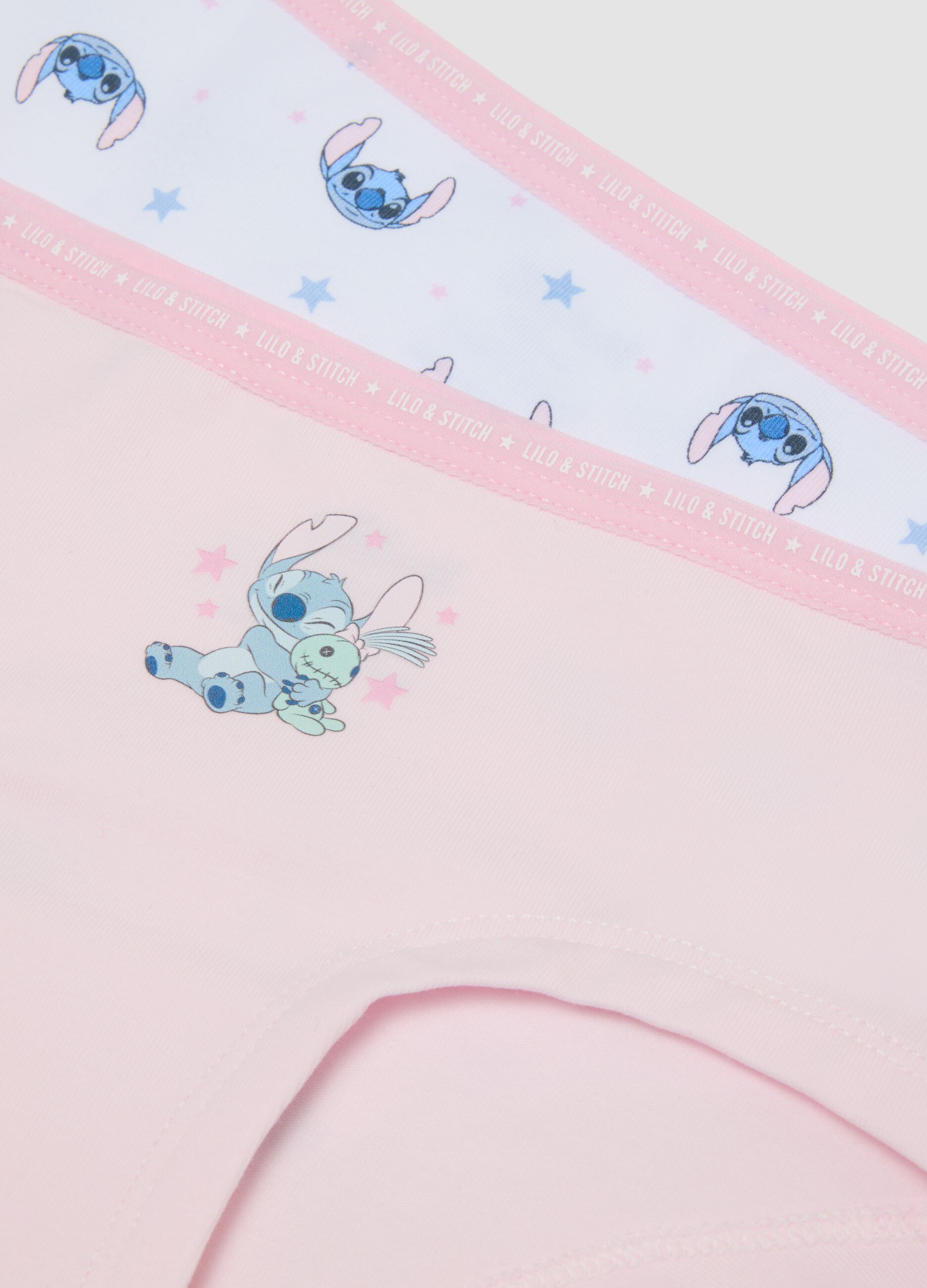 3-pack of multicolour Lilo & Stitch printed organic stretch cotton briefs
