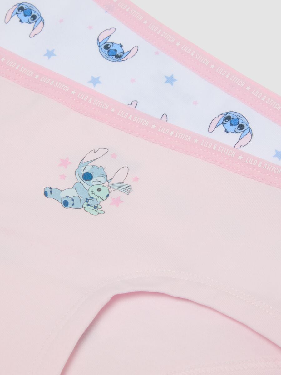 Tripack di slip multicolor in cotone organico elasticizzato con stampe Lilo & Stitch_2