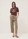 Brown short-sleeved pure cotton T-shirt_0