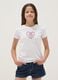 T-shirt bianca in cotone organico a maniche corte per ragazza regular fit_1