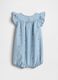 Denim Playsuit with Floral Embroidery_1