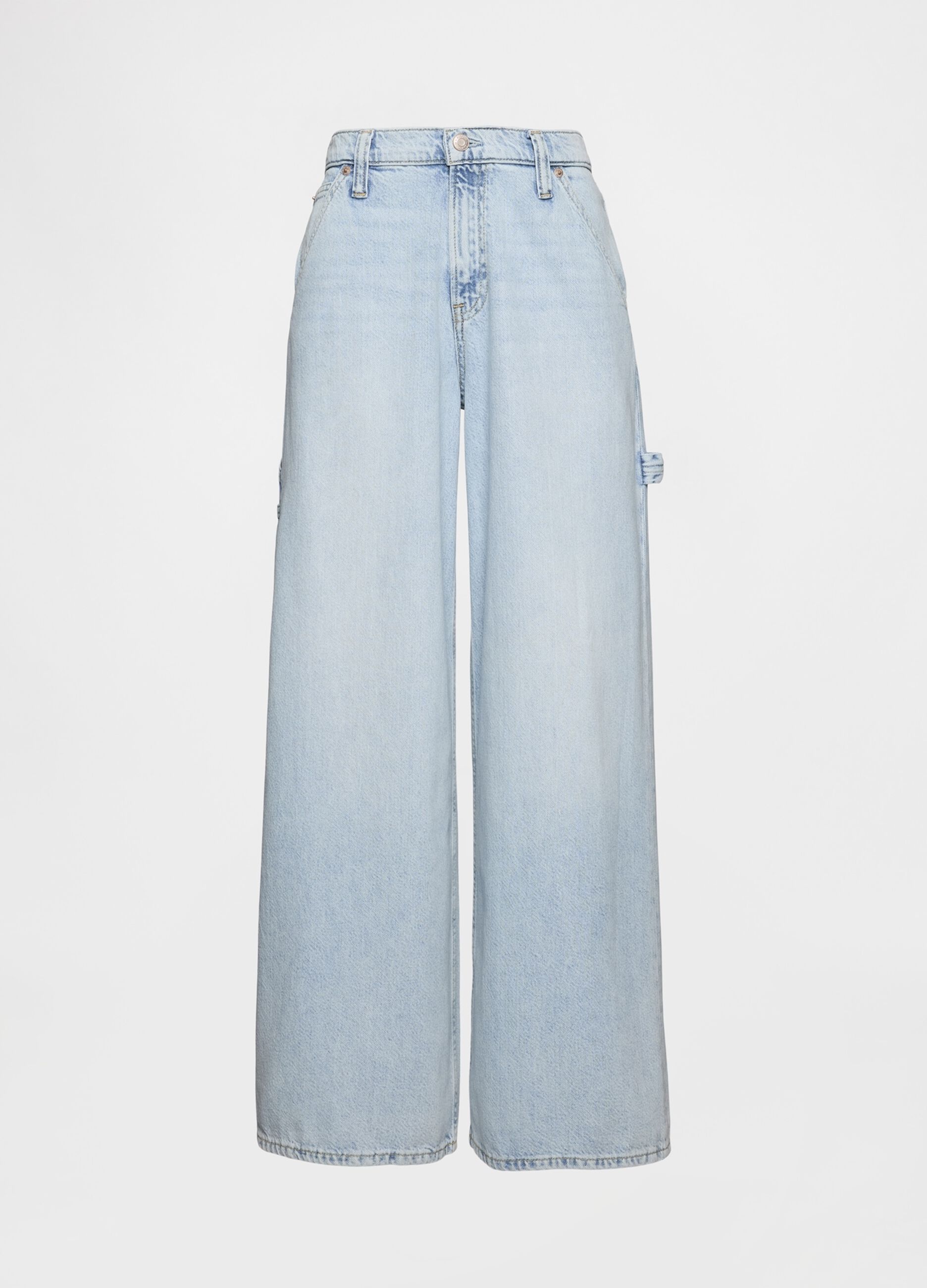 Wide Leg Jeans in Cotton and Lyocell Blend