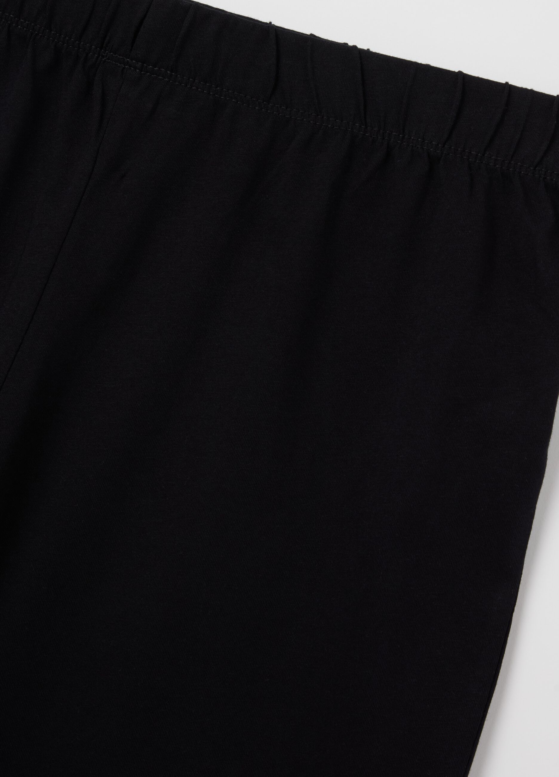 Short cotton pyjamas with round neck