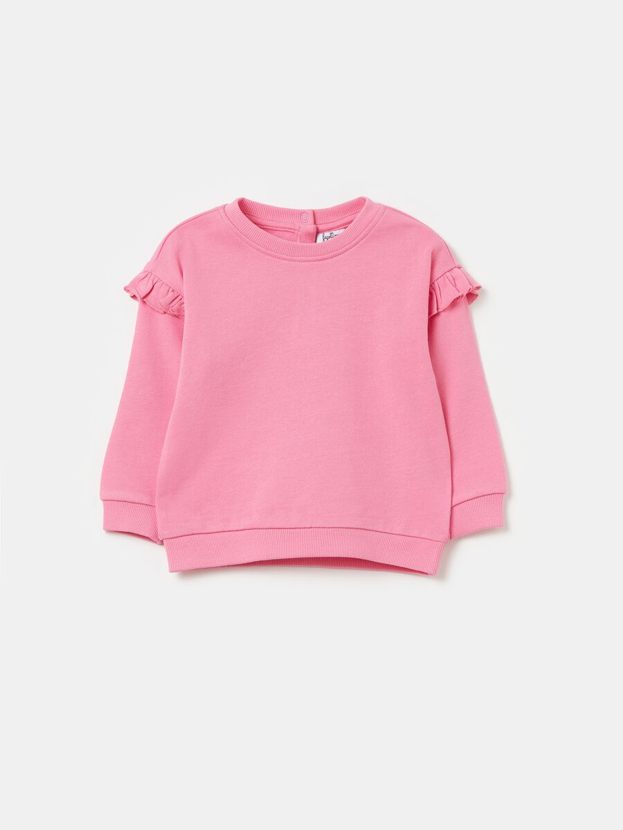 Sweatshirt in French terry with frills_0