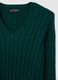 Maglione in puro cotone verde regular fit_5