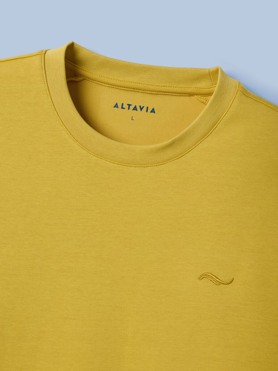 T-shirt gialla ALTAVIA SAILING in misto cotone elasticizzato_6
