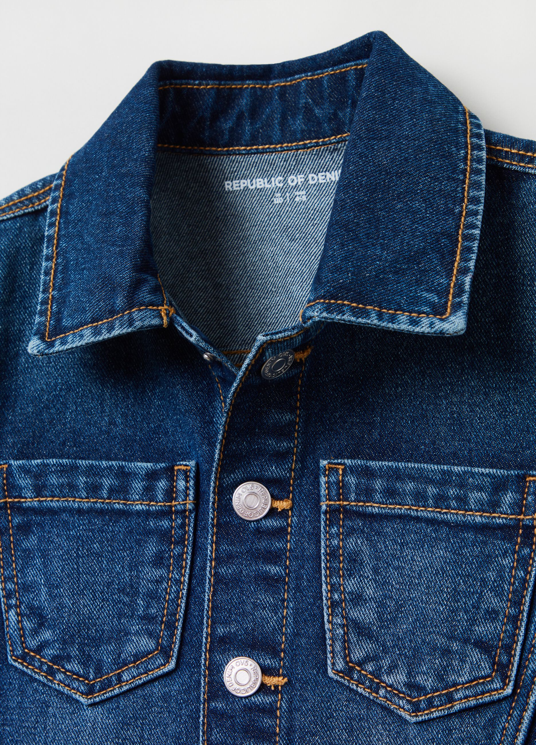 Vestito in denim con patch_2