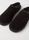 Suede Teddy Slippers Black_1