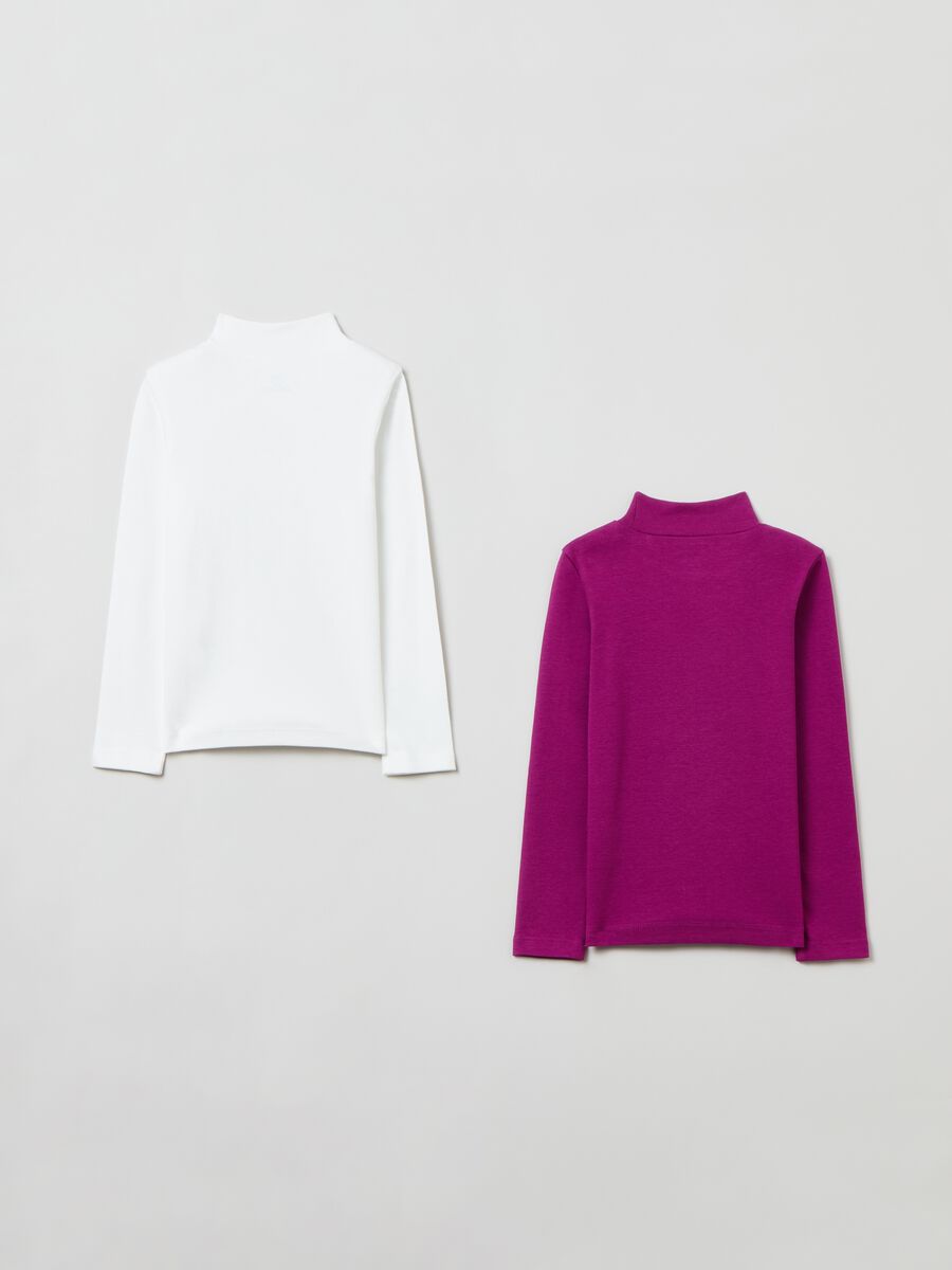 Bipack t-shirt a maniche lunghe collo alto_1