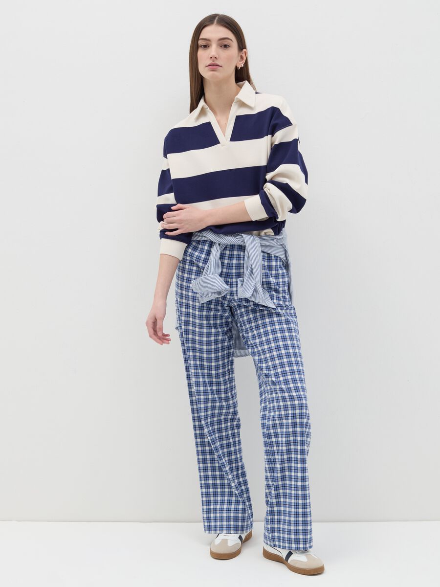 Fluid jogger trousers in cotton_0