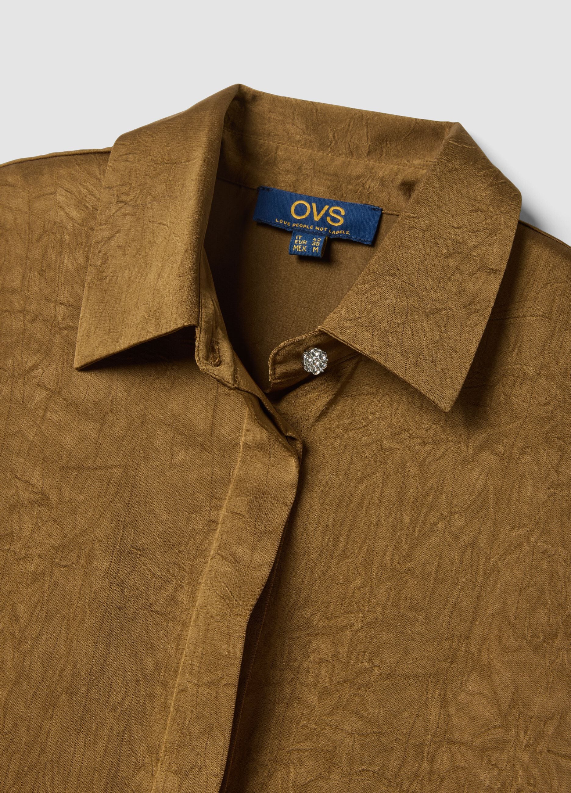 Camicia verde regular fit con collo classico