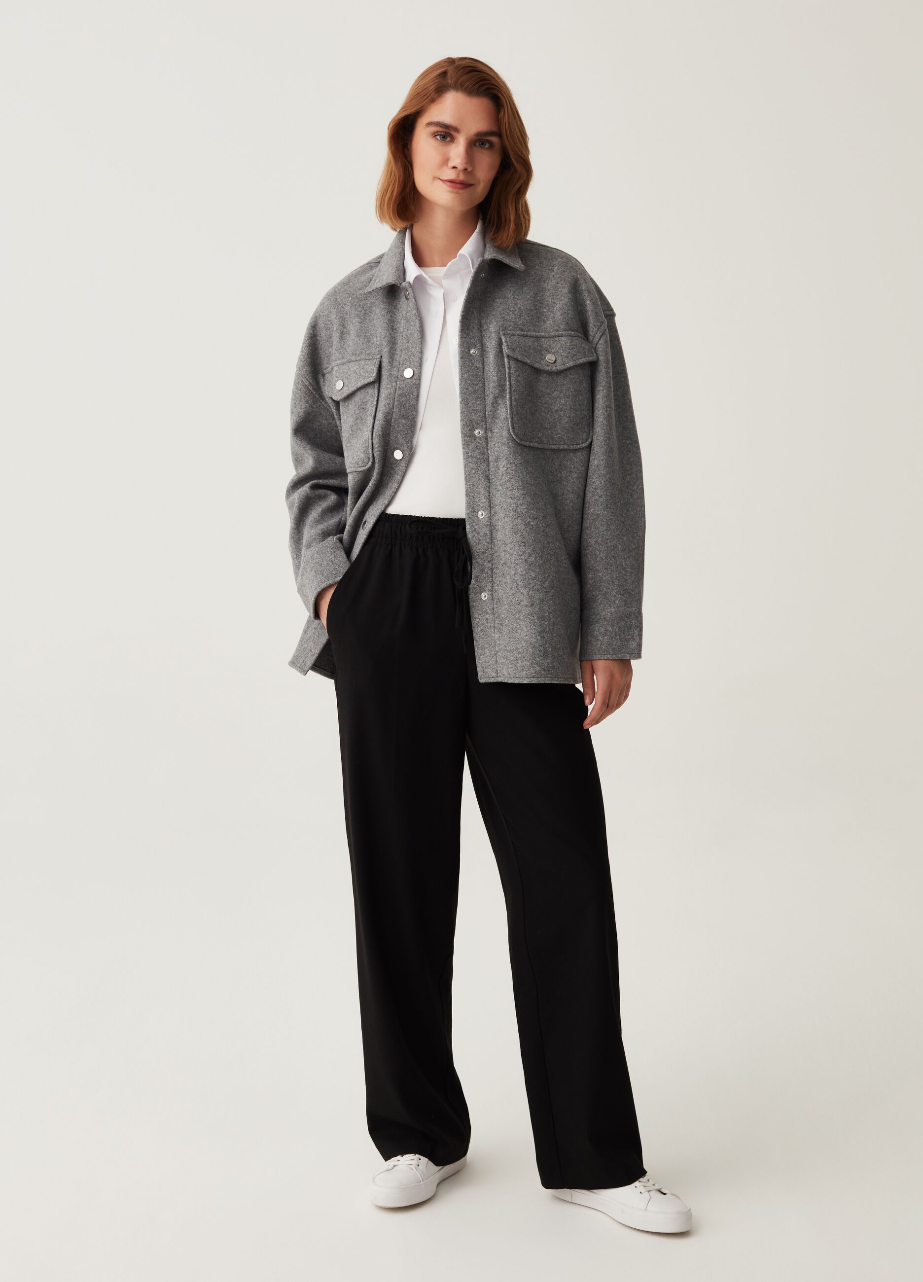 Joggers stretch con coulisse_0