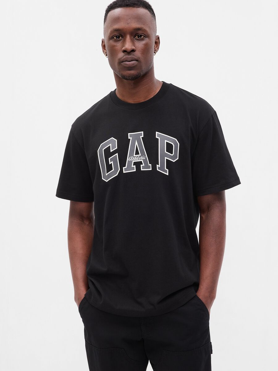 Black Short Sleeve Cotton T-shirt_0