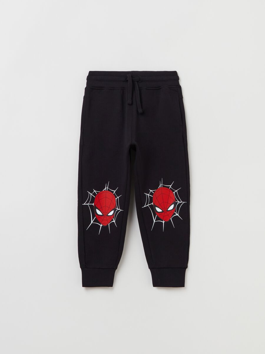 Joggers in felpa con stampa Spider-Man_0