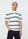OVS White Striped Short Sleeve Polo_0