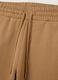 Brown regular fit cotton blend cargo trousers_5