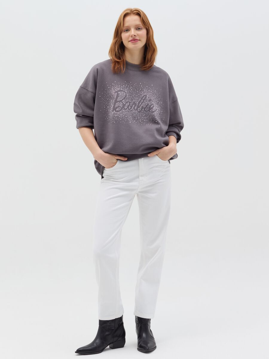 Oversized Barbie™ sweatshirt with diamantés_1