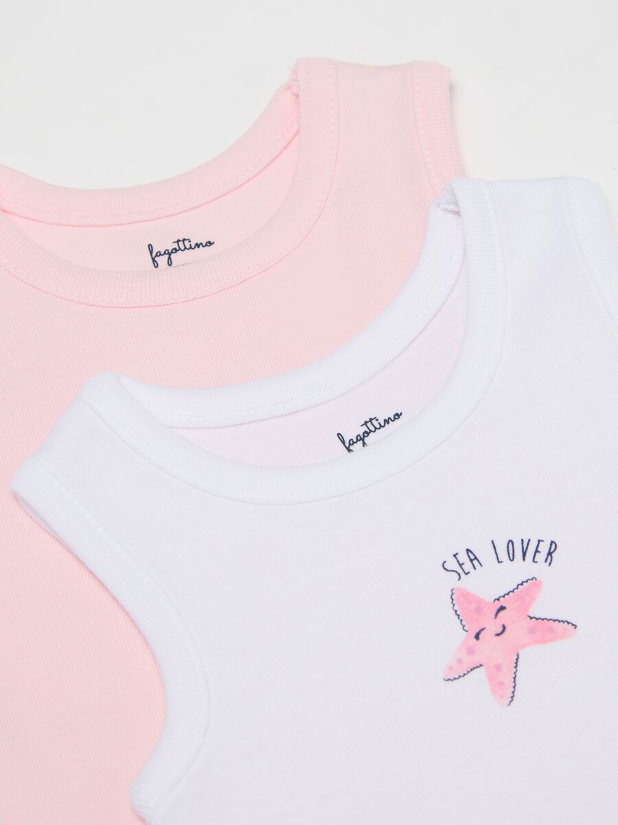 Three-pack sleeveless bodysuits with print_3