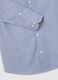 Blue stretch cotton blend poplin shirt_5