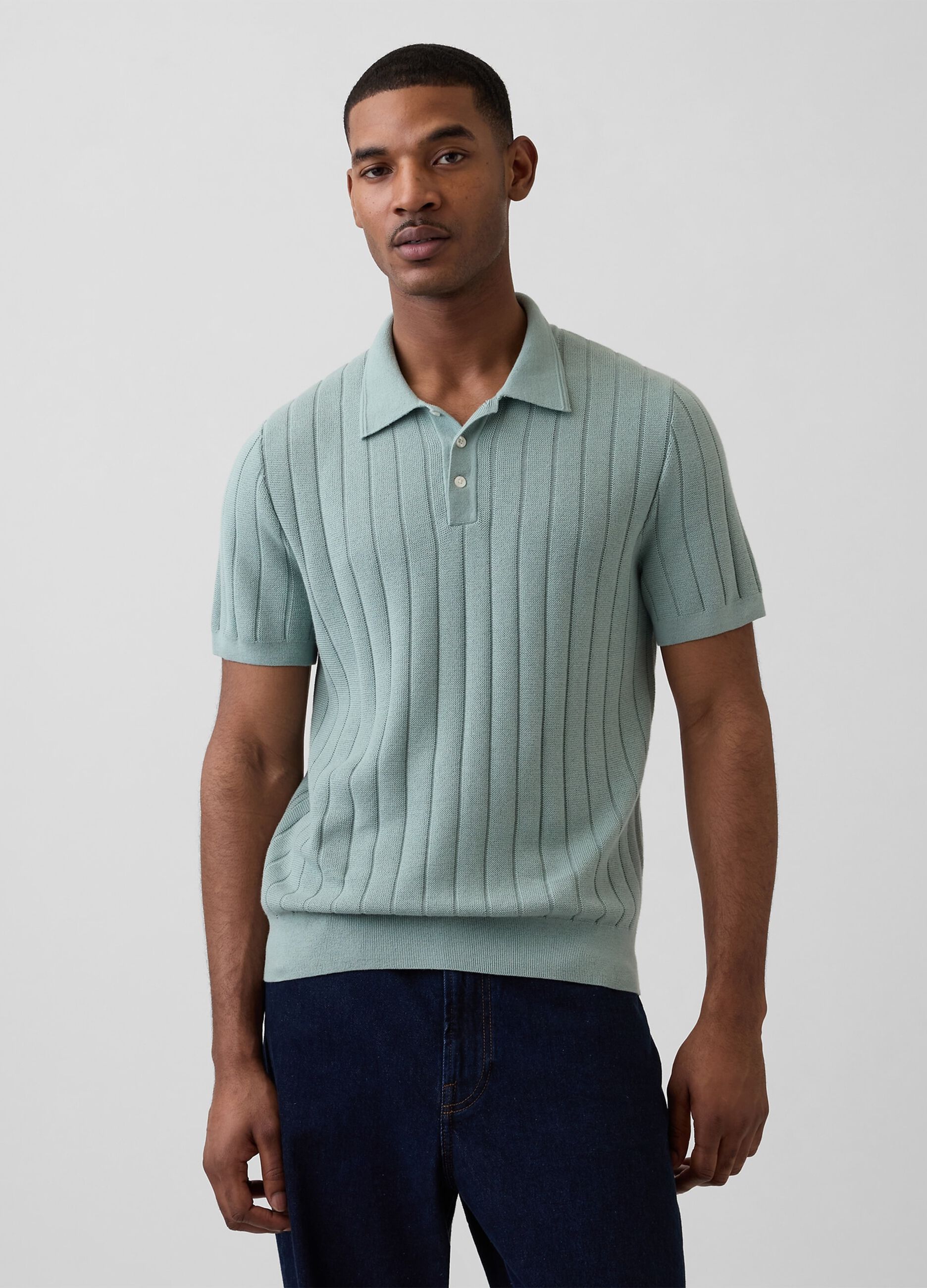Short-sleeve pure cotton polo