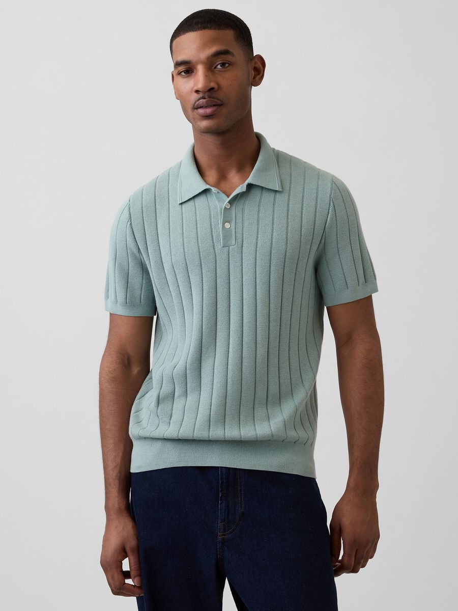 Short-sleeve pure cotton polo_0