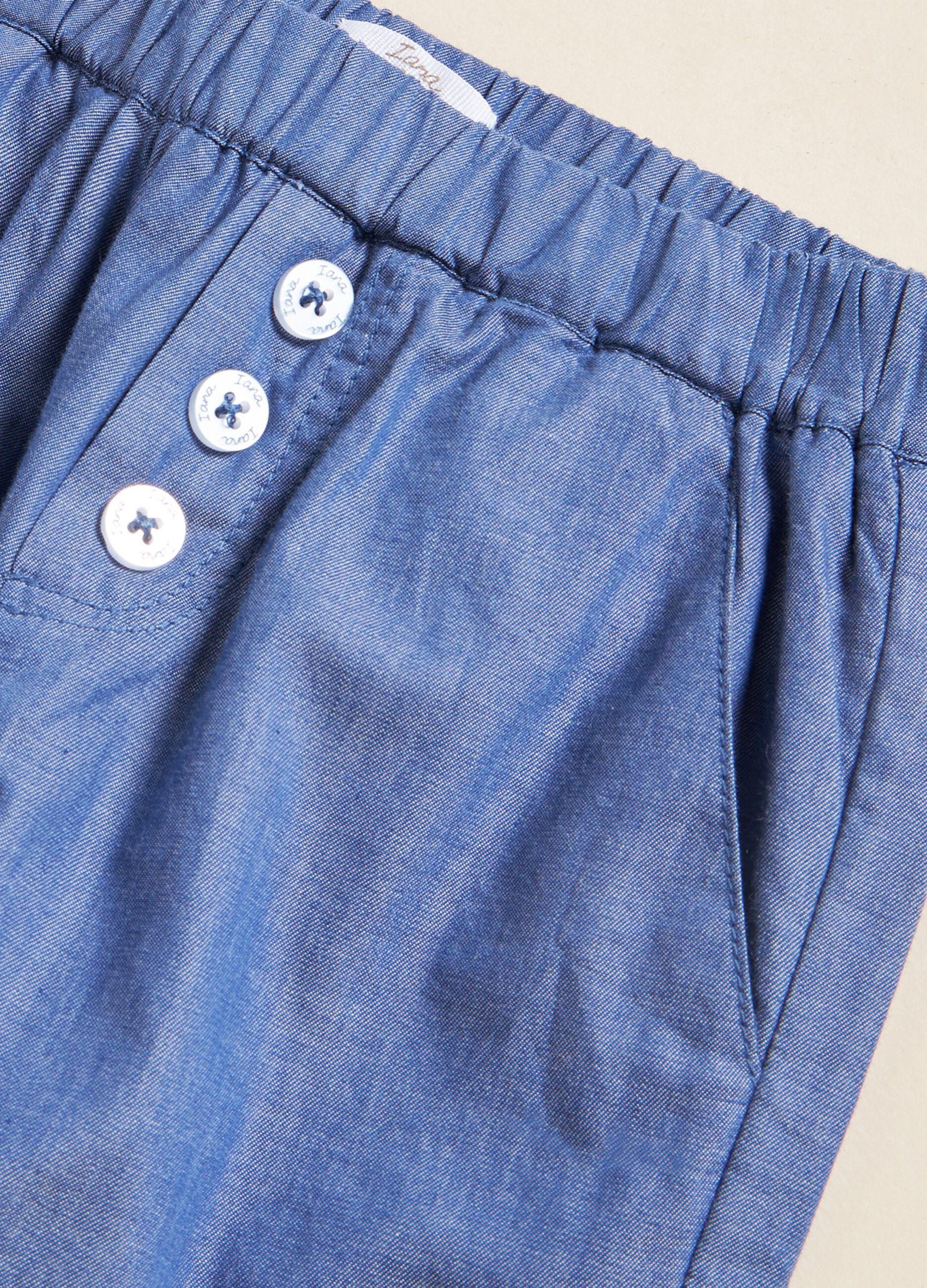 IANA trousers in 100% chambray cotton