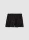 Girls&rsquo; black pure organic cotton shorts with elasticated waistband_3