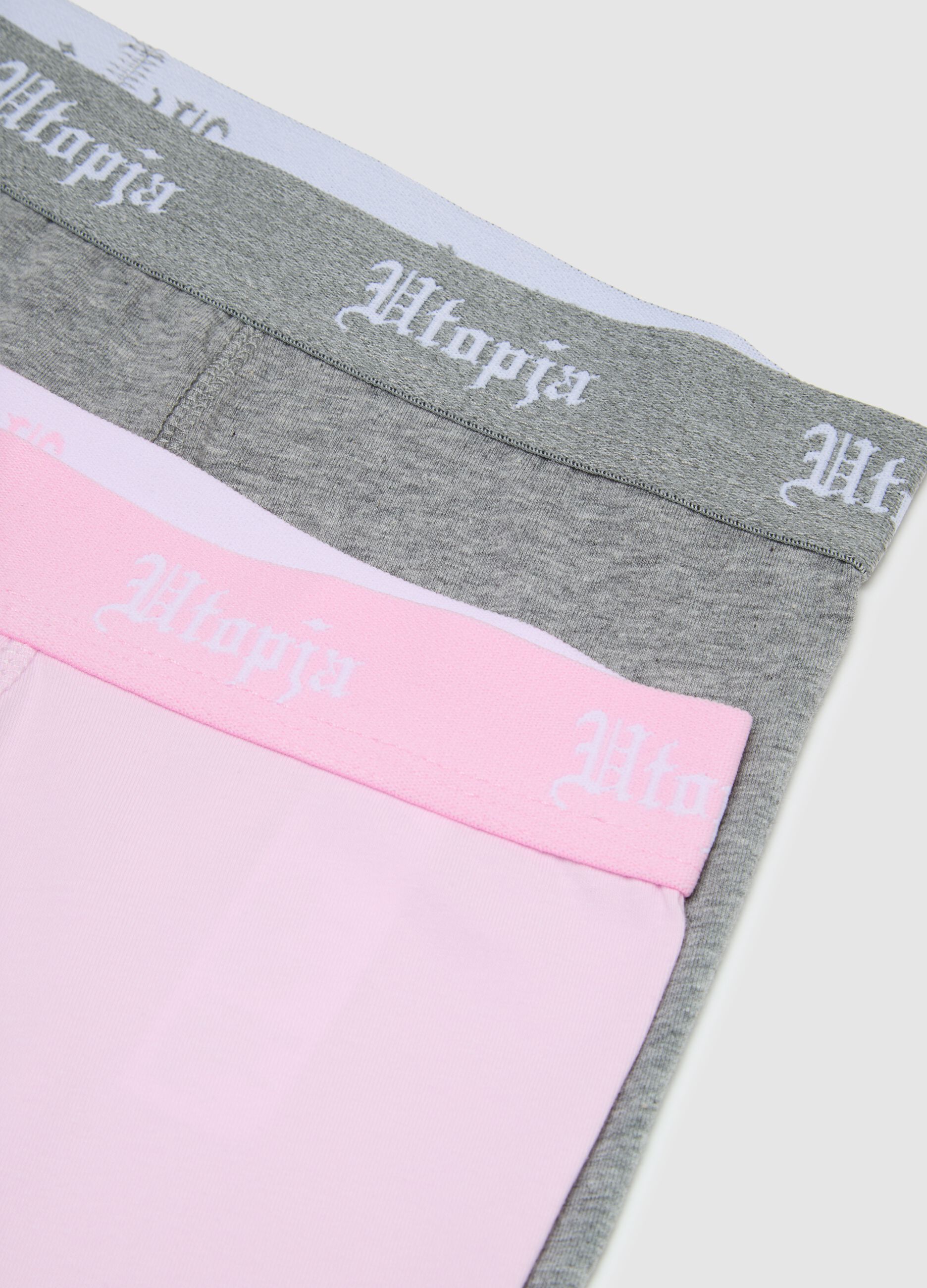 Twin Pack Boxers Pink & Grey Melange