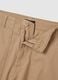 Beige baggy stretchy cotton blend trousers_6
