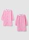 2-pack pink girls&rsquo; nursery school smocks with white collar_0
