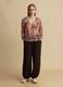 Multicolour regular fit lyocell blend blouse with buttons_1