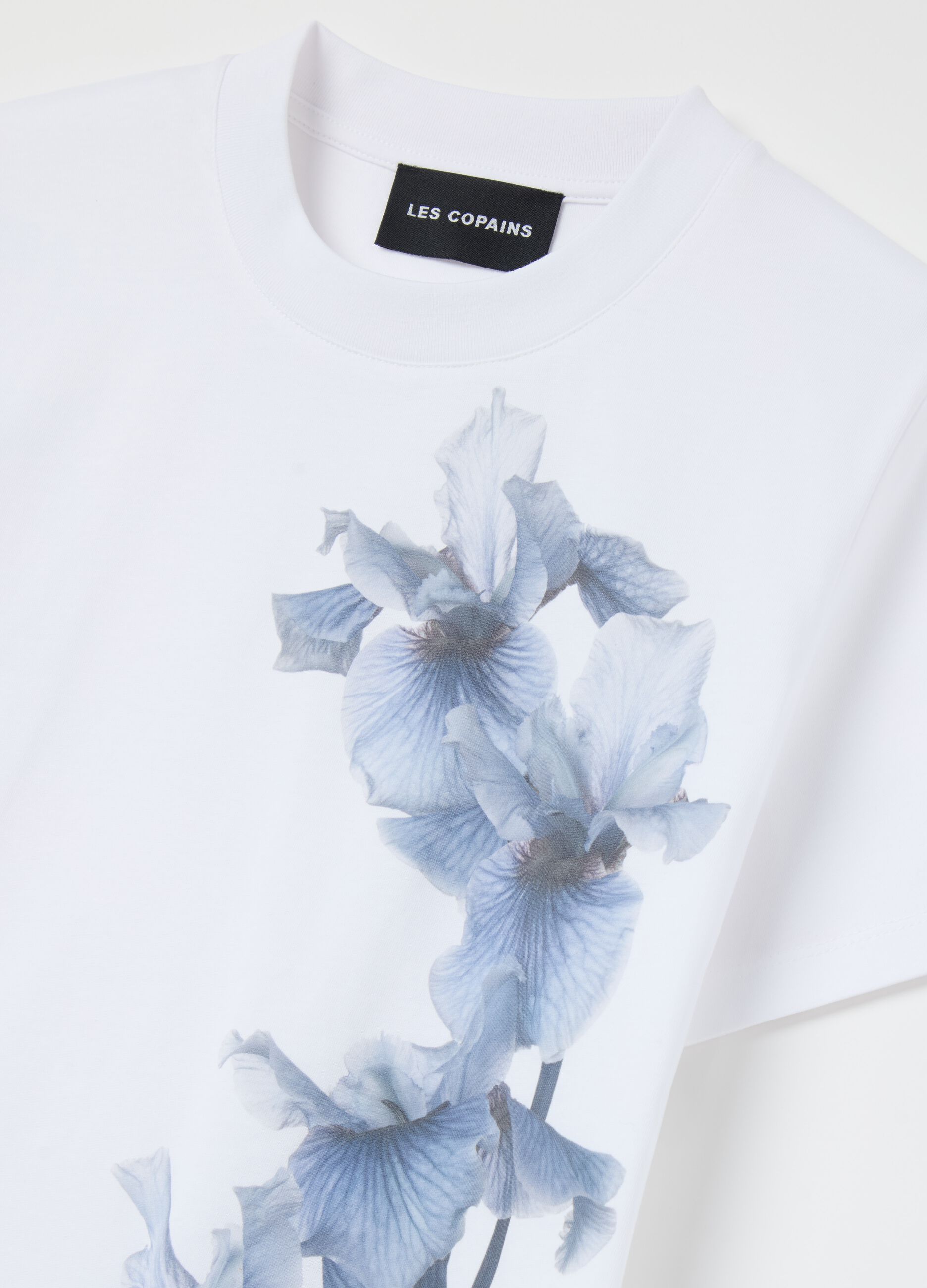 Cotton T-shirt with flowers print