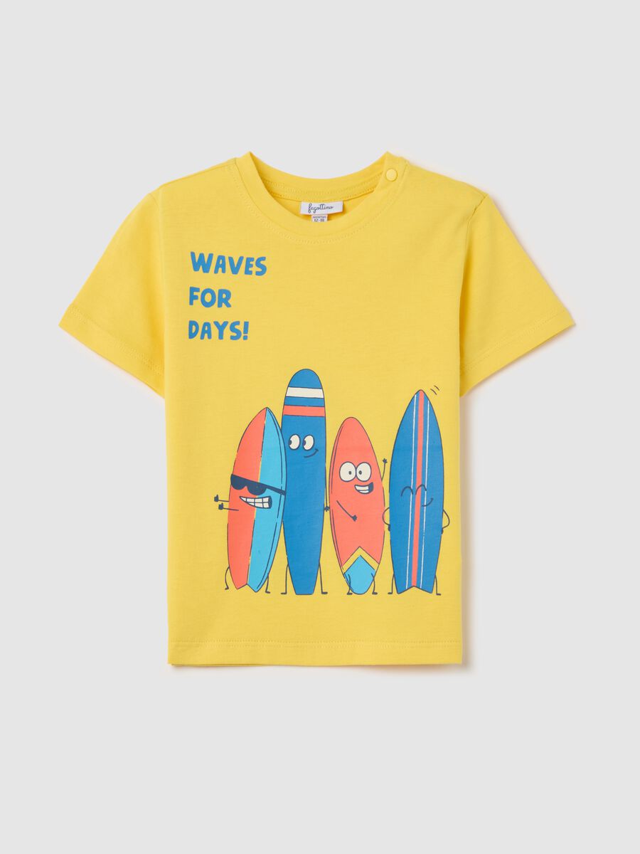 Cotton T-shirt with print_0