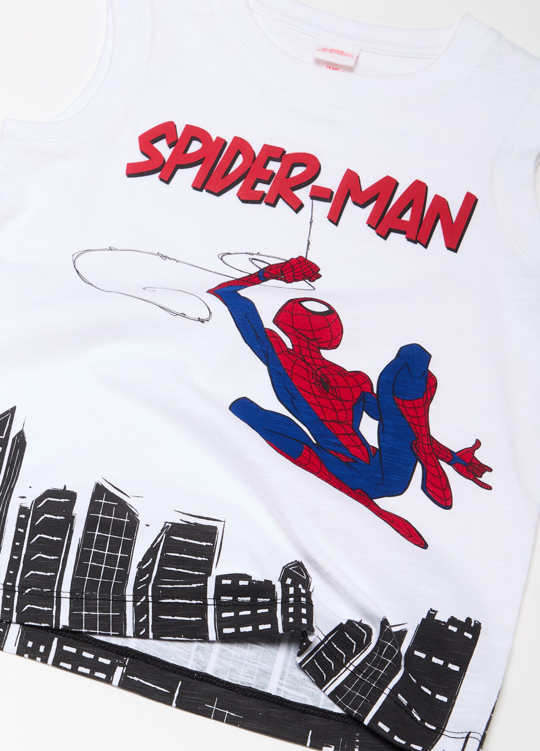 Racerback vest with Spider-Man print