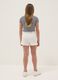 Girls' white shorts in 100% organic cotton with elasticated waistband_1