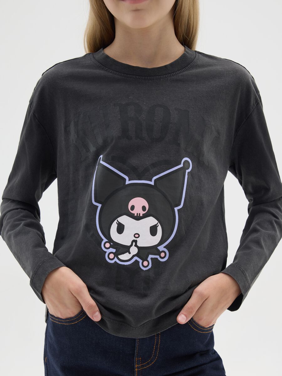 Girls' pure cotton black regular fit top_2