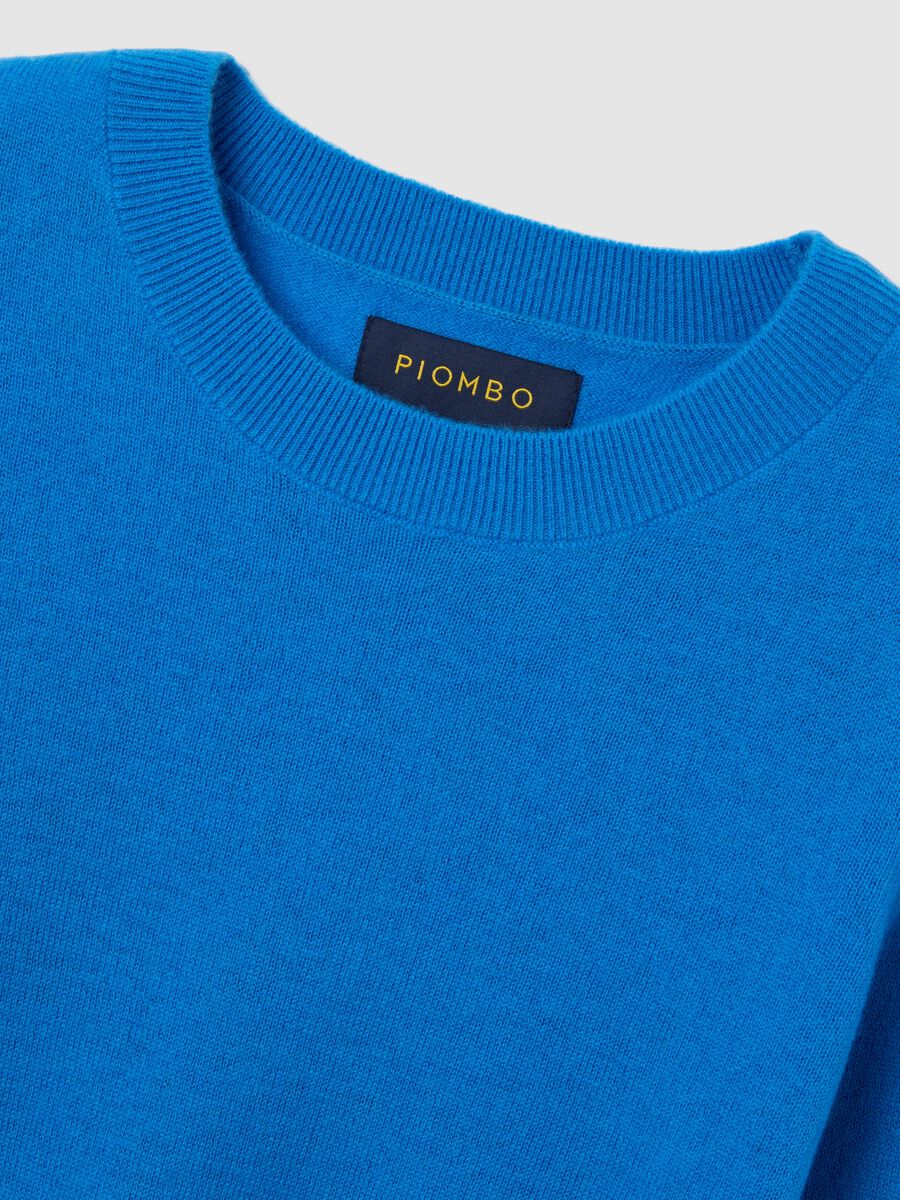 Blue pure wool regular fit sweater_5