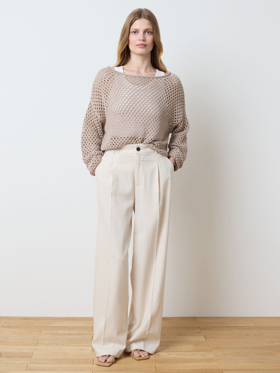 Open stitch top in lurex_2