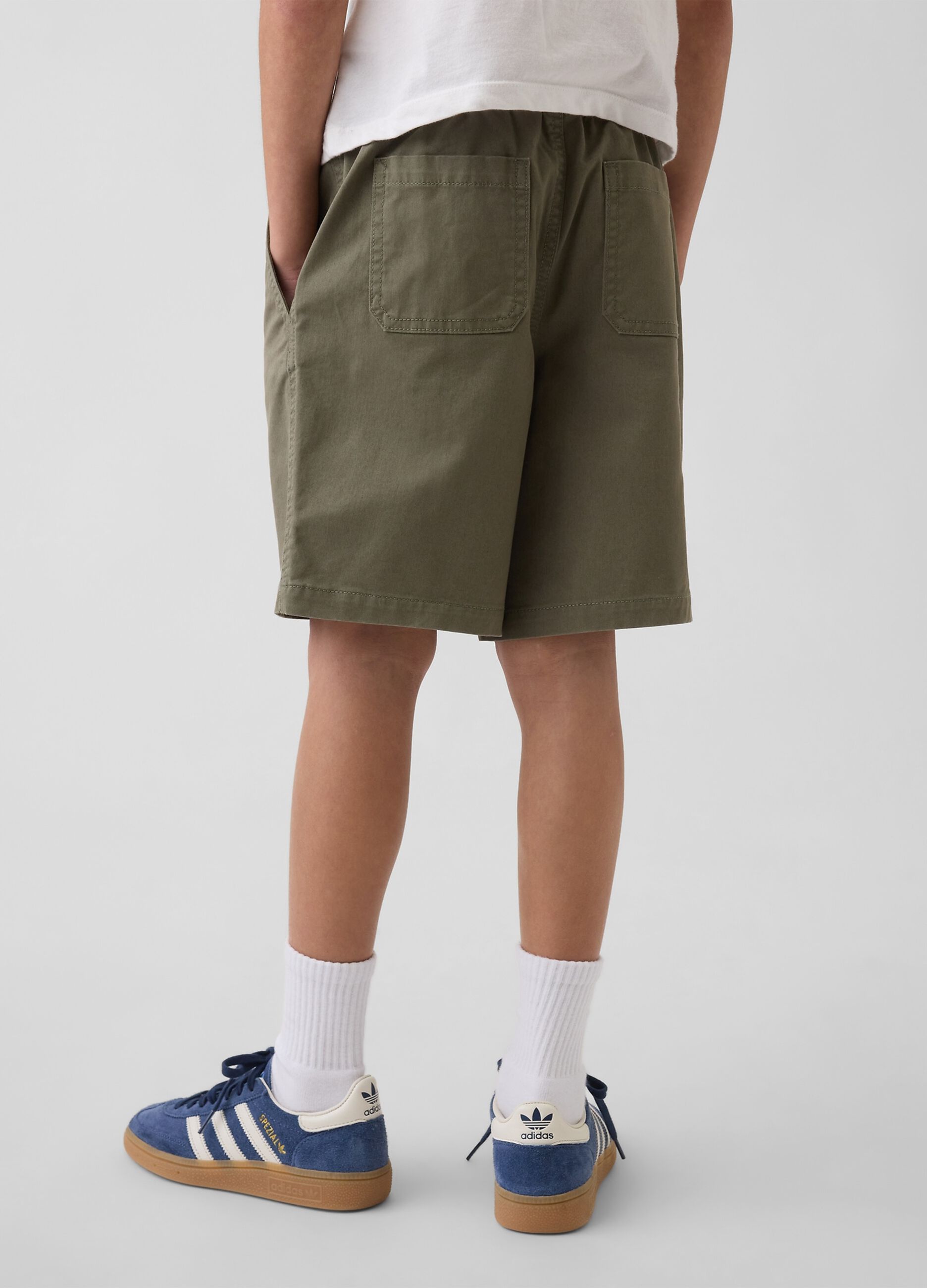 Stretch cotton shorts